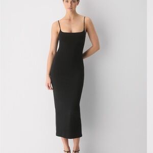Aritzia Minimalist Black Slip Midi Dress - Women's